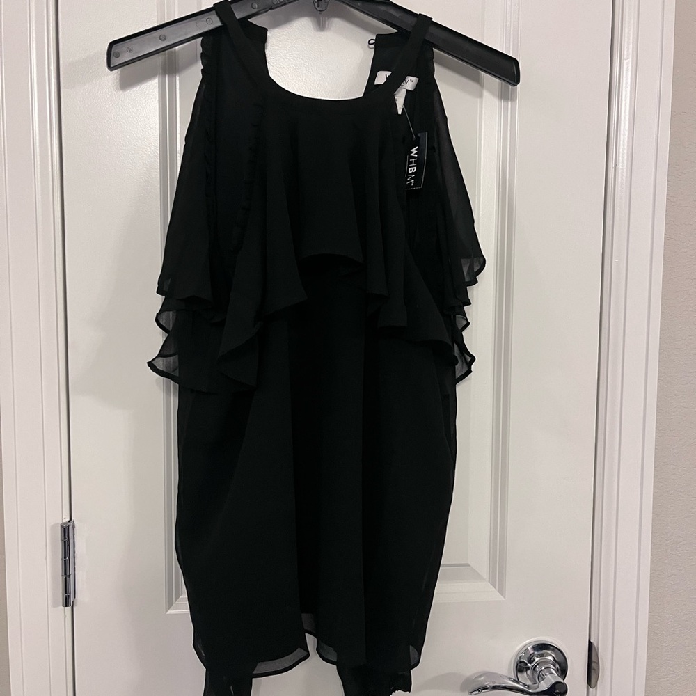 White house black market cold shoulder blouse